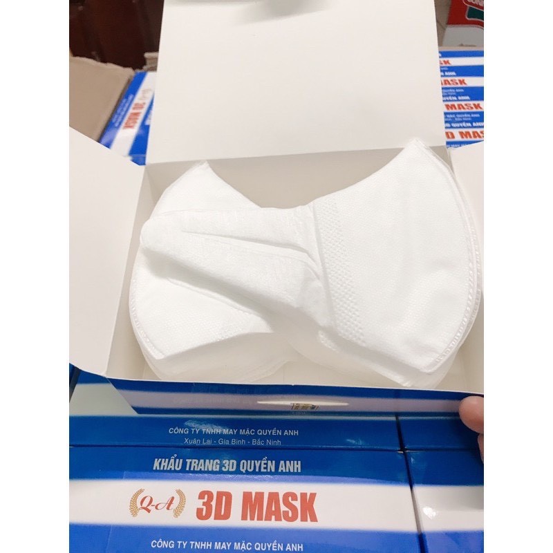 Khẩu Trang 3D MASK công nghệ Nhật Bản hộp 50 cái thiết kế thời trang giúp tránh bụi bẩn vi khuẩn có hại