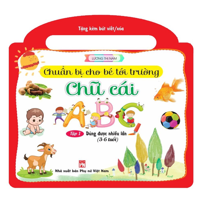 Sách - Combo Chuẩn bị cho bé tới trường chữ cái ABC tập 1 + 2 (3 - 6 tuổi)