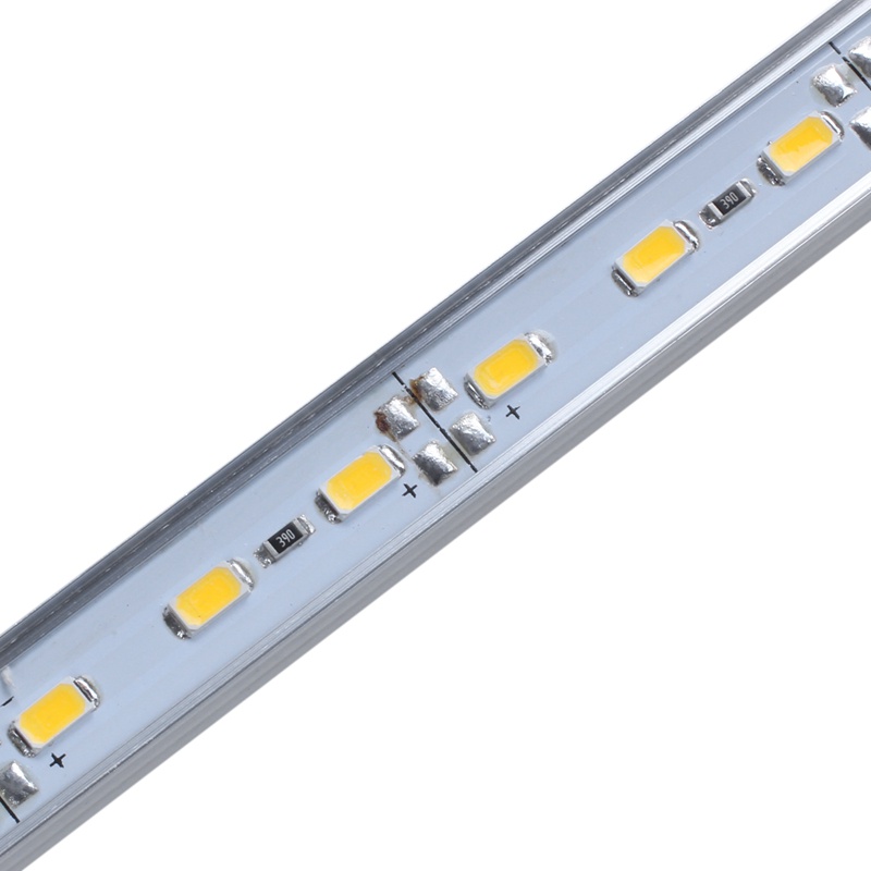 Thanh Đèn LED 50CM 12V 36 Bóng 5050 SMD Cứng Bằng Nhôm Màu Trắng Ấm