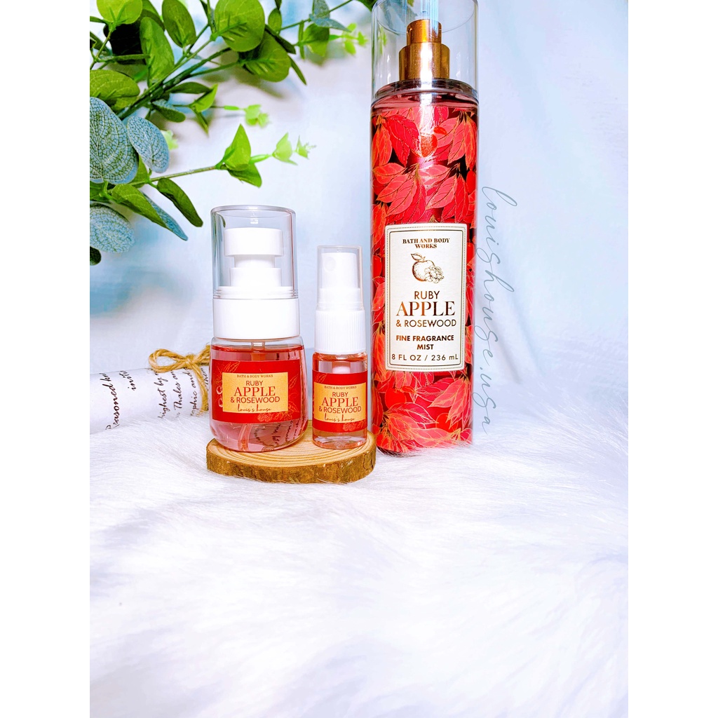 [ Mini 10ml & 36ml ] RUBY APPLE & ROSEWOOD - Xịt thơm toàn thân Bath & Body Works Mỹ | BigBuy360 - bigbuy360.vn