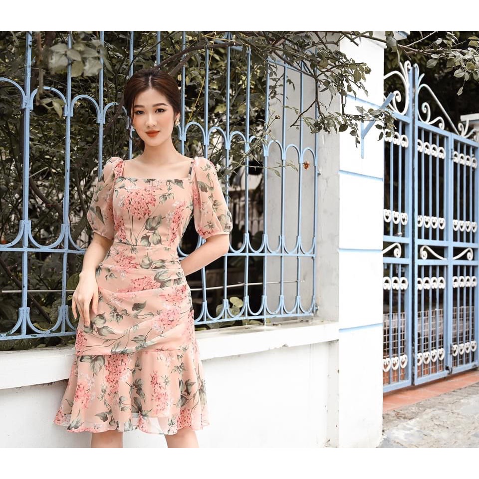 Đầm hồng cổ vuông e1240 | BigBuy360 - bigbuy360.vn