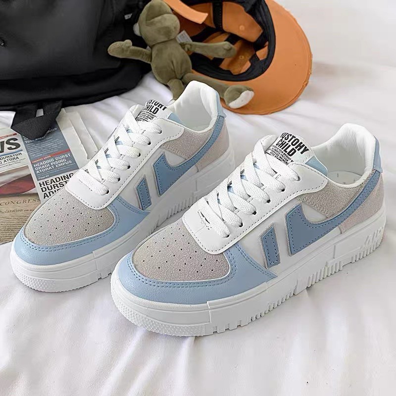 Giày thể thao nữ 66 đế bằng, Giày sneaker nữ thấp cổ kiểu dáng Hàn quốc | BigBuy360 - bigbuy360.vn