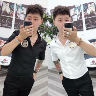 FREESHIP 99K_ ÁO SƠ MI LỤA SOÁI CA HỌA TIẾT VERSACE 3D CAO CẤP