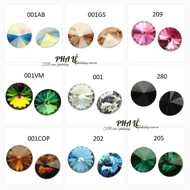 Bông Sát Tai Pha Lê Tròn Nón Lá S08 Được Thiết Kế Từ Pha Lê Swarovski