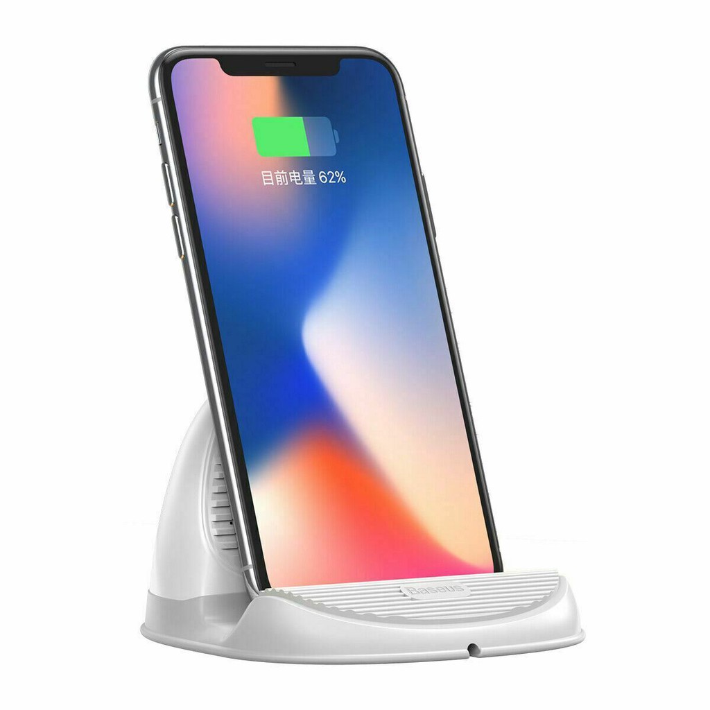 Đế sạc không dây Baseus Qi Silicone để bàn công suất 10W cho Samsung,iPhone, xiaomi..