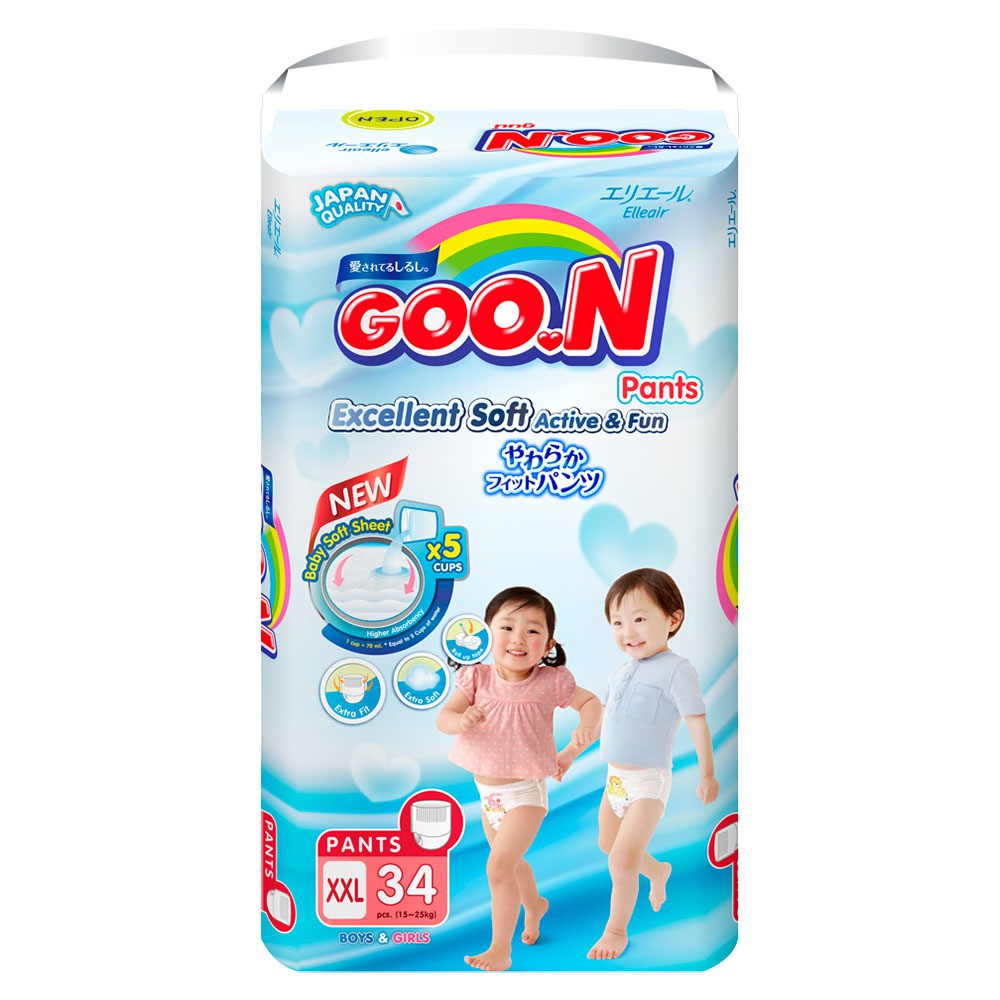 Bỉm quần Goon Slim cộng thêm 5 miếng nhỏ M60, L 48, XL 42, XXL 34, M66,L56,