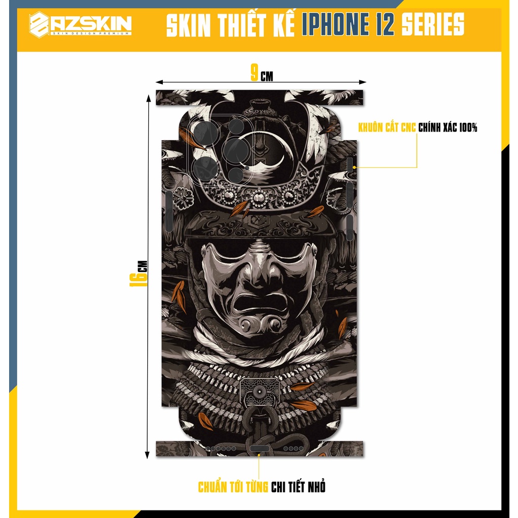 Dán Skin Lưng Viền IPhone 12 Mini - 12 Pro Max Hình Satan |SK_IPTT31| Chất Liệu Film Chính Hãng, Cắt Khuôn CNC Dễ Dùng