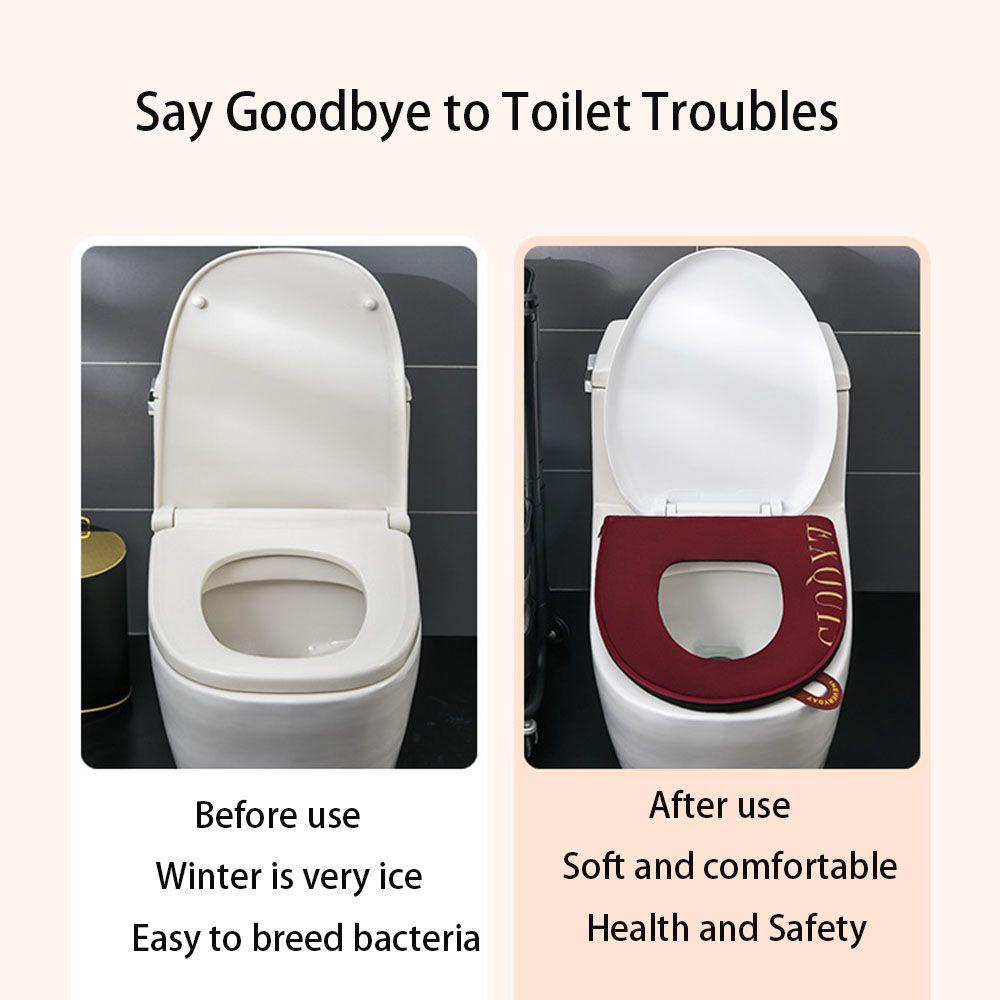 GOGOUP Vỏ Bọc Bệ Ngồi Bồn Cầu Bằng Lông Nhung Dày Dặn Chống Thấm