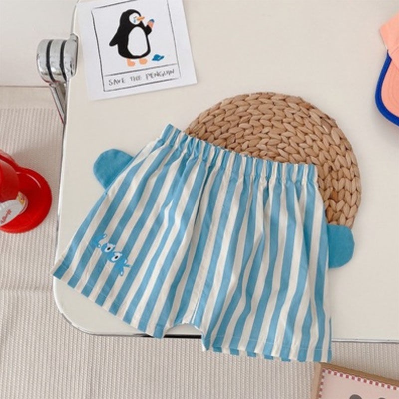 [Babycat] Hàng Có Sẵn Quần Short Cotton Ba Chiều Nhỏ Vừa Kẻ Sọc Phong Cách Nhật Bản Hàn Quốc Mùa Hè Mới Cho Bé Trai