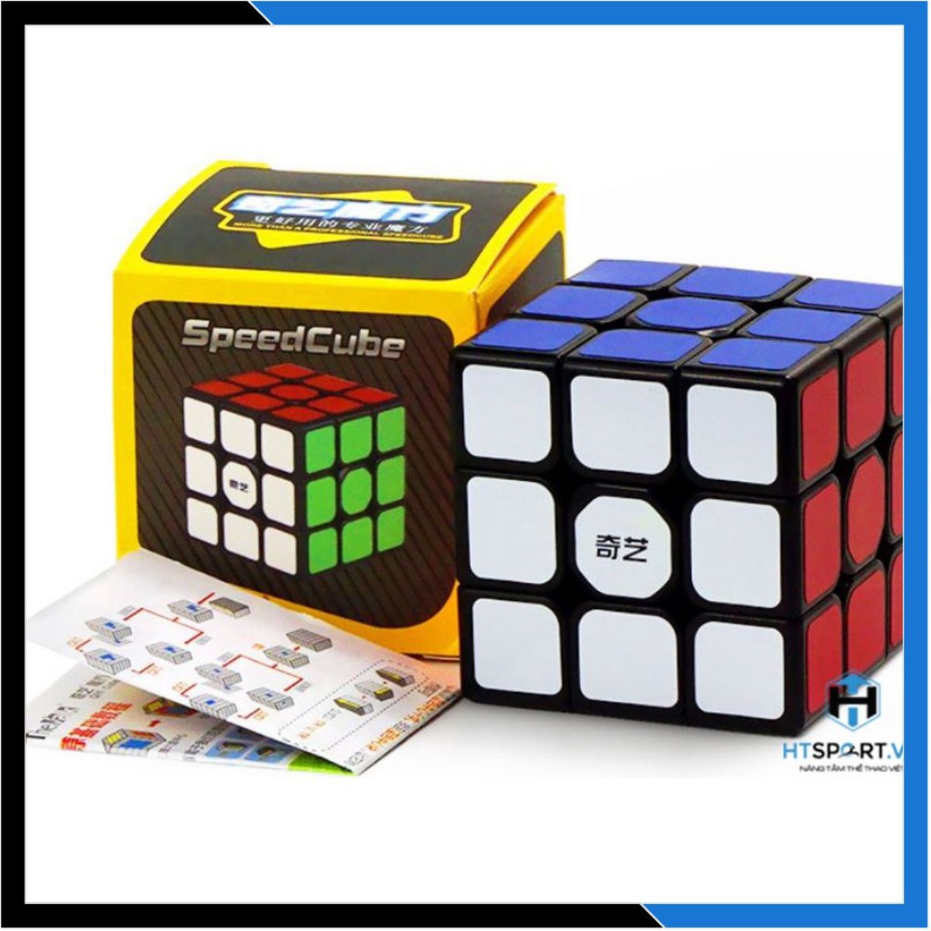 RuBik 3x3, Khối Rubix 3 Tầng Khối Lập Phương Viền Đen, Phát Triễn Trí Tuệ QiYuan CuBe Cao Cấp ( Black )