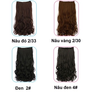 Tóc giả nữ kẹp xoăn dài làm dày tóc như tóc thật
