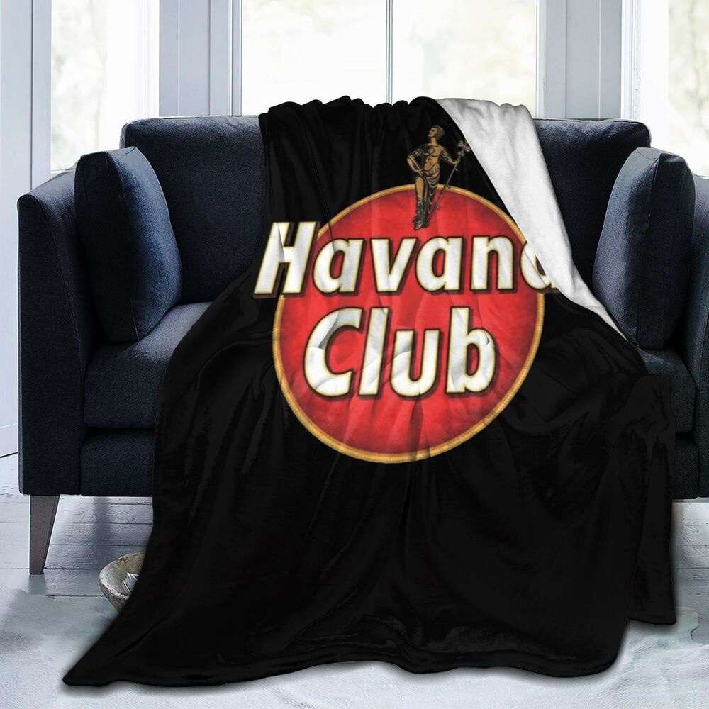 【Boutique Blanket】Havana Club Fleece Blanket Plush Bed Couch Living Room BF style Blanket Best Gift for Father