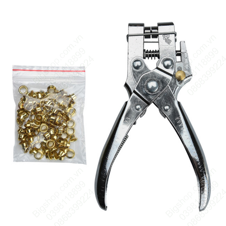 Kìm bấm lỗ đa năng kèm 100 đinh tán D4.8mm