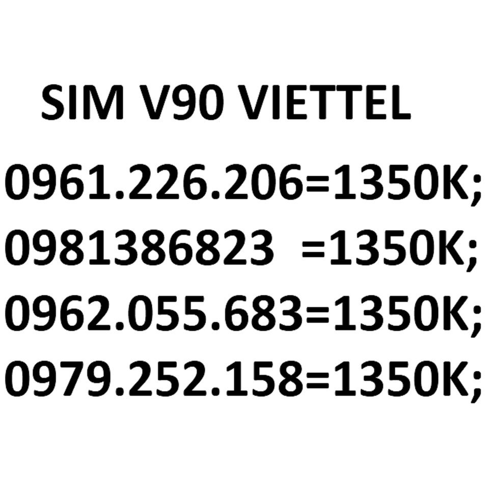 Sim đẹp 10 số viettel V90 ZX627