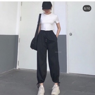 💢Set Bộ Quần Rút Dây+ Crop Cổ Tròn