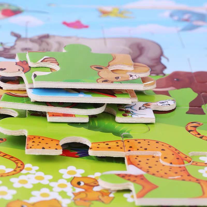 Đồ Chơi Ghép Hình 60 Mảnh Bằng Gỗ Cho Bé Nhiều Chủ Đề