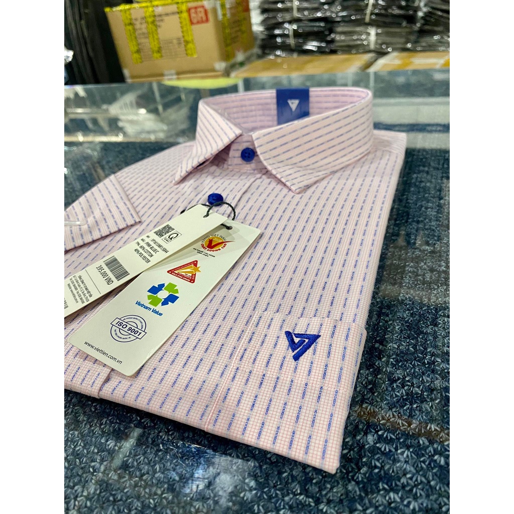 Áo sơ mi ngắn tay , dài tay Việt Tiến Chính Hãng 💖Freeship💖Áo sơ mi nam công sở cao cấp