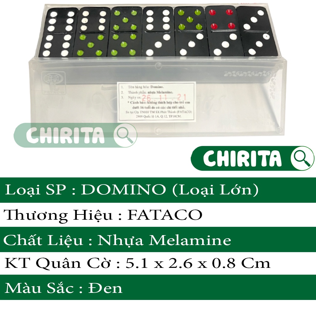 Cờ Domino Ngà Chính Hiệu Liên Hiệp Thành / FATACO Khách Chọn Mẫu - Cờ Domino Ngà , board game Đồ Chơi Cho Bé CHIRITA