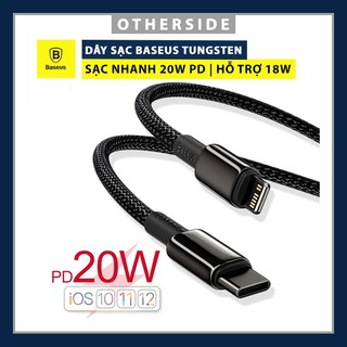 Dây sạc nhanh iphone 12 pro max chính hãng type c to lightning pd 20w tungsten gold baseus - cáp sạc 20w