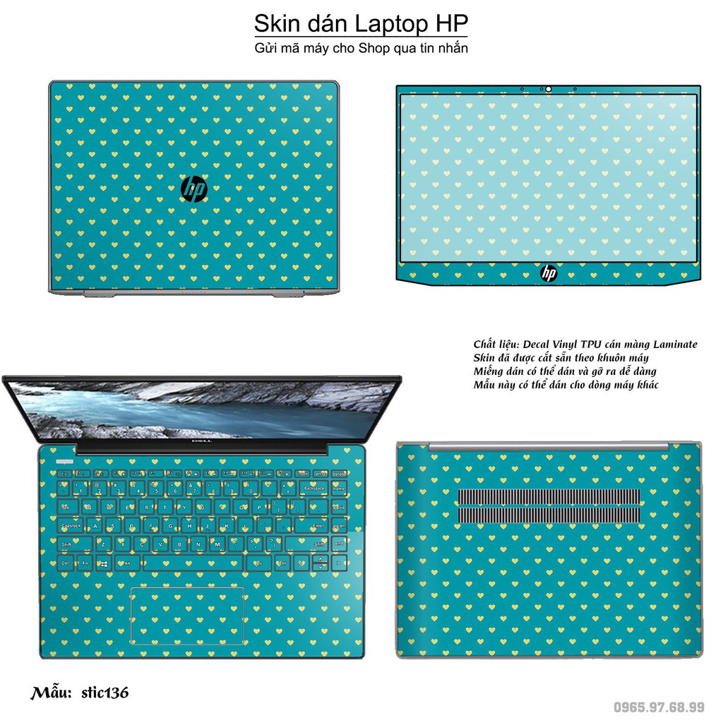 Skin dán Laptop HP in hình Hoa văn sticker _nhiều mẫu 22 (inbox mã máy cho Shop)