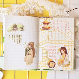 Set 4 tấm sticker Cổ Trang