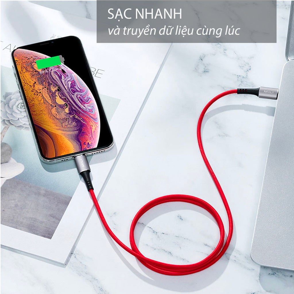 Cáp sạc USB-C to LW Mili-HI-L90RD