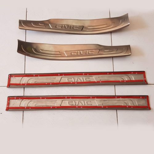 BỘ ỐP NẸP BƯỚC CHÂN TRONG NGOÀI INOX XE HONDA CIVIC 2019