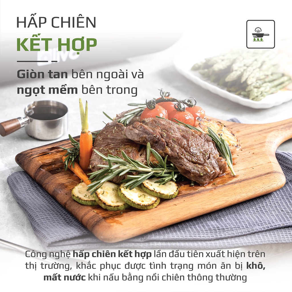 Nồi Chiên Hơi Nước OLIVO SF18 - 50 Chức Năng - Dung Tích 18L - Công Suất 2450W - Livo Making Life Easier
