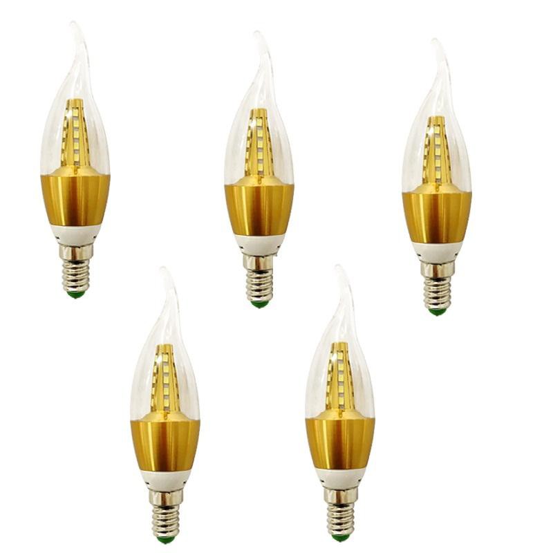 Bộ 10 bóng đèn LED nến 5W E14 - Ánh sáng vàng