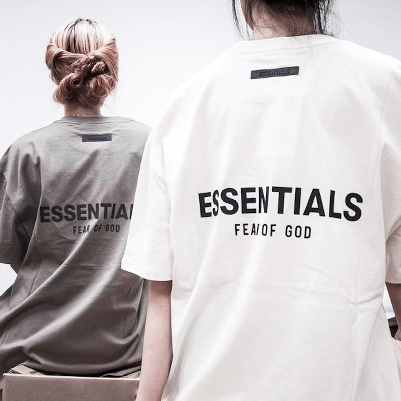 Áo phông unisex tay lỡ essentials, áo local brand in chữ cao su nổi hai màu trắng đen chất liệu cotton, Maybug.official