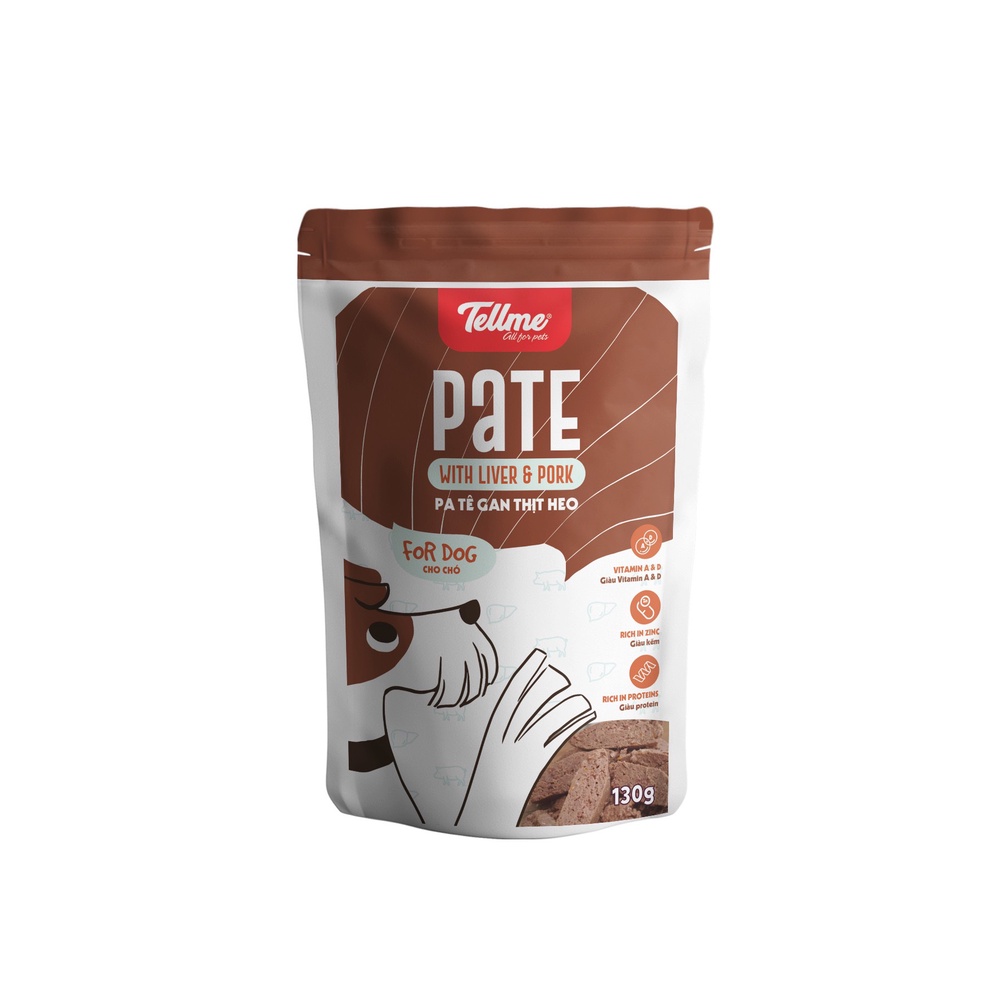 PATE GAN THỊT HEO tell me cho chó 130g