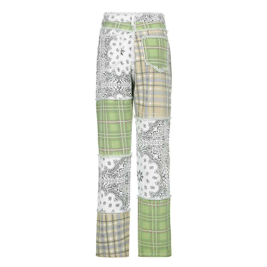 Quần dài họa tiết kẻ sọc độc đáo cá tính thời trang cho nữ