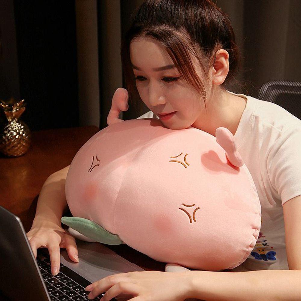 Gối Nhồi Bông Hình Quả Đào Mềm Mại Đáng Yêu