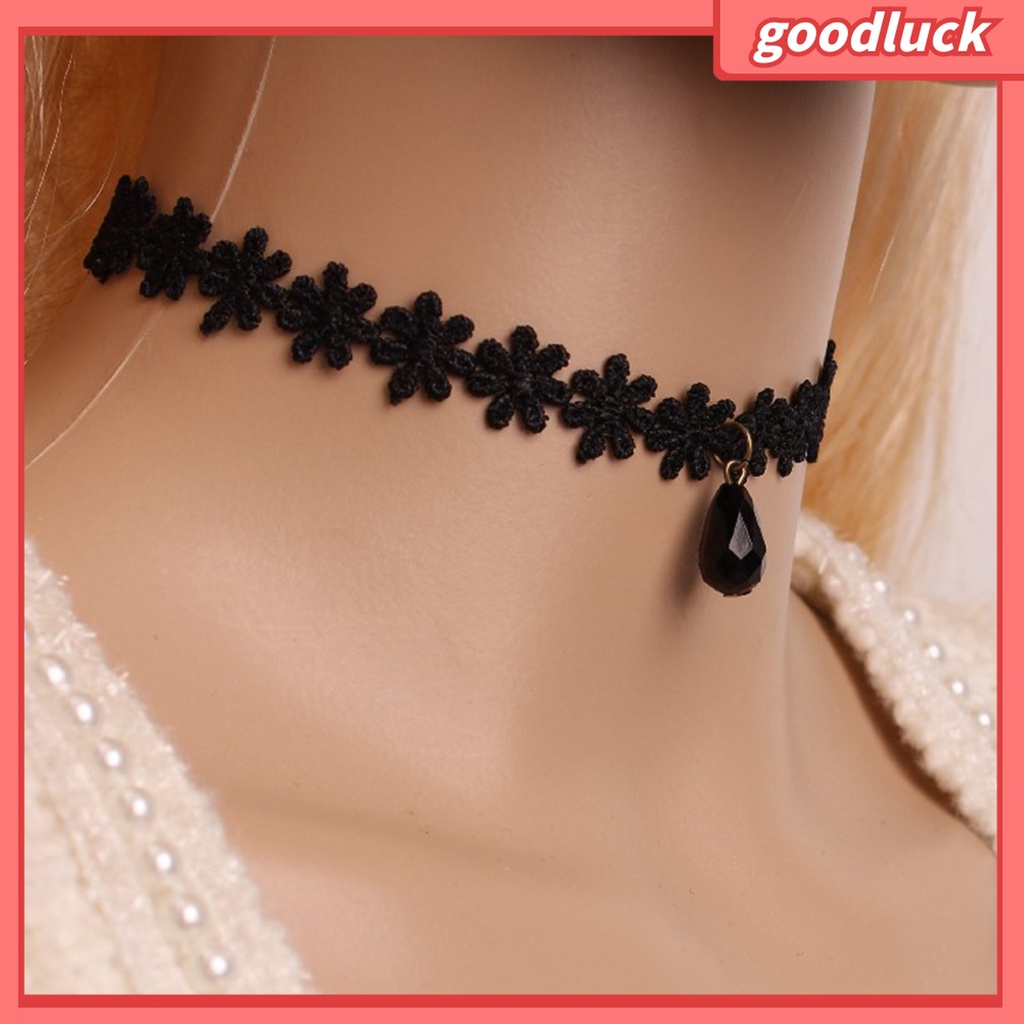 1 Set Vòng Cổ Choker Ren Màu Đen Gợi Cảm