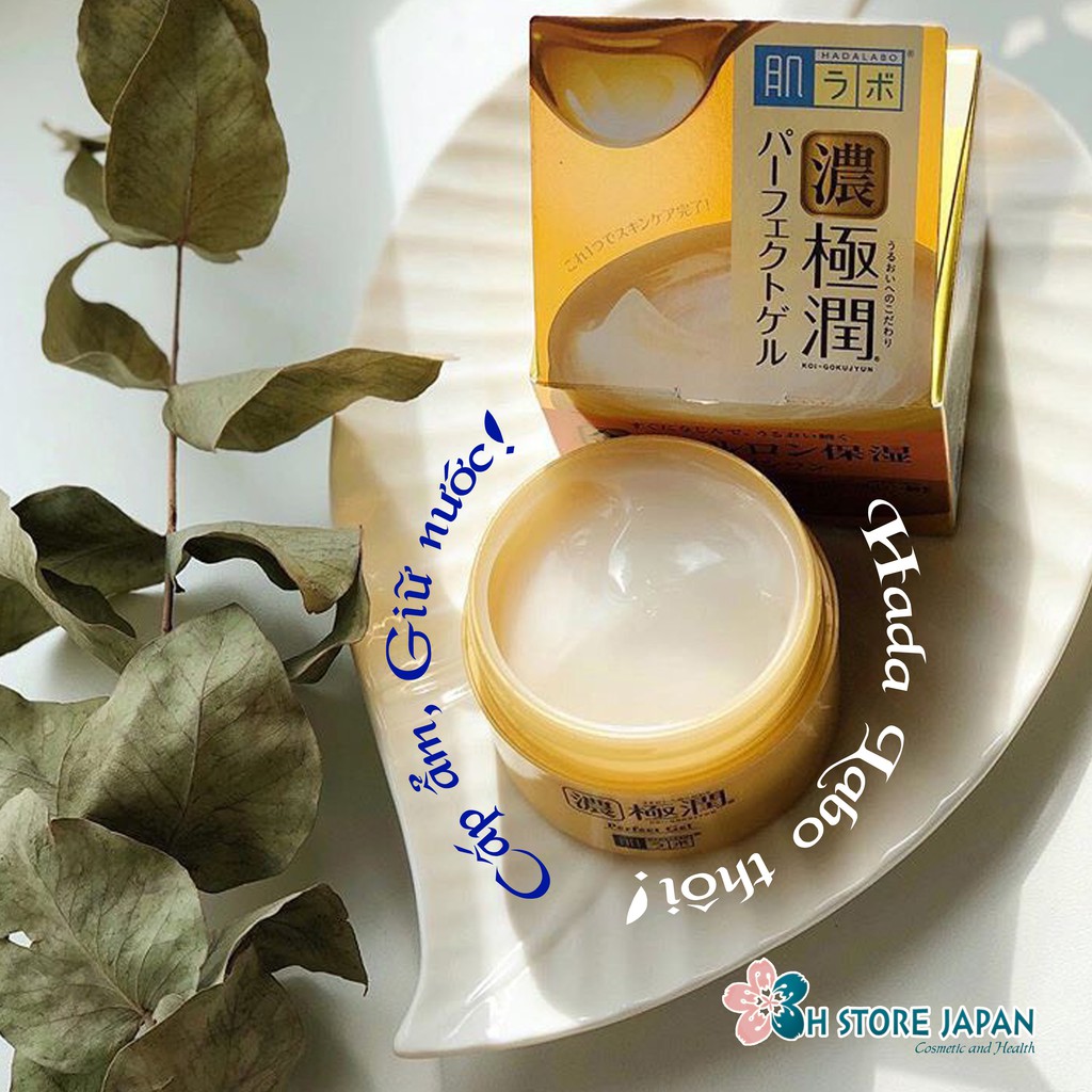 Kem dưỡng ẩm Hada Labo Gokujyun Perfect Gel 5 in 1 màu vàng nội địa Nhật