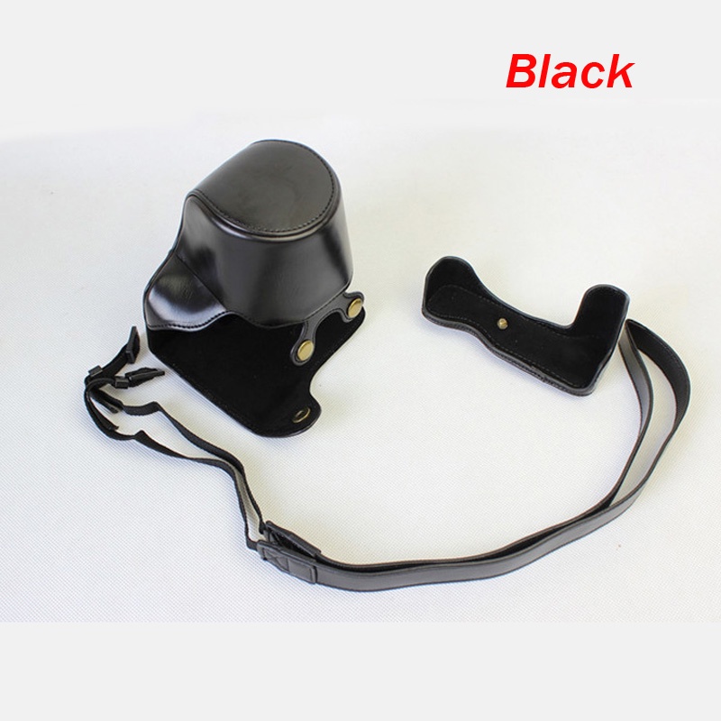 Túi Da PU Đựng Máy Ảnh Canon EOS M6 M6II M6 Mark ii Kèm Dây Đeo Vai 15-45mm