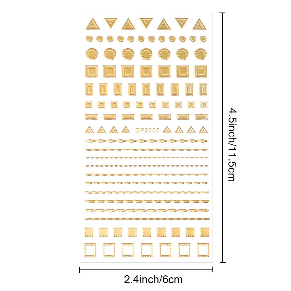Miếng Dán Trang Trí Móng Tay Hình Ngôi Sao 3D Lấp Lánh|Miếng Dán Trang Trí Móng Tay Nghệ Thuật Họa Tiết Gợn Sóng/ Đường Kẻ