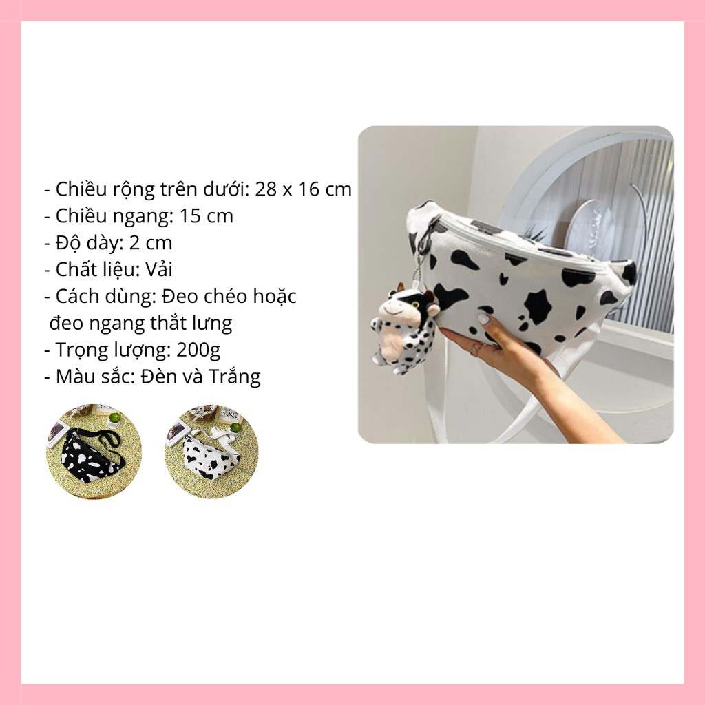 Túi Đeo Chéo Họa Tiết Bò Sữa Hottrend 2021 Năng Động Cá Tính | BigBuy360 - bigbuy360.vn