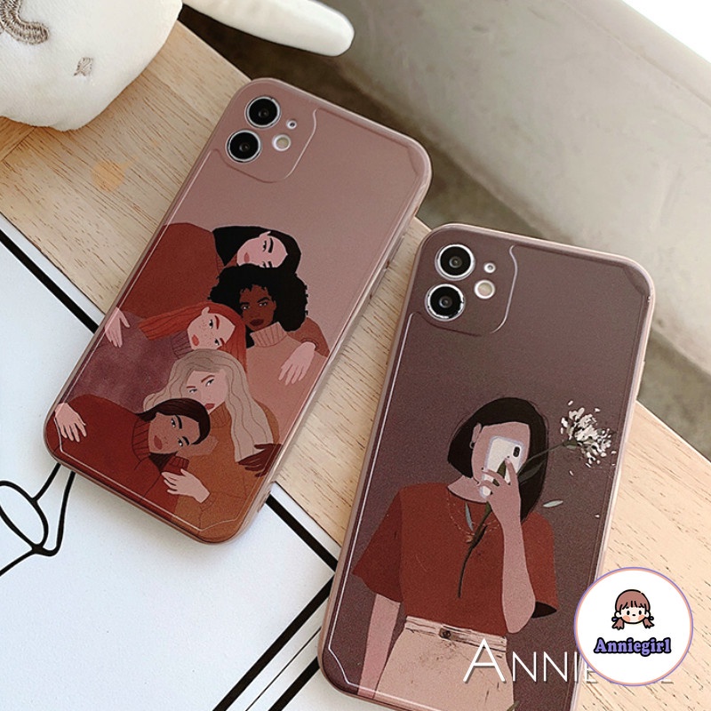Ốp lưng TPU silicon họa tiết những cô gái phong cách retro cho IPhone 12 11 Pro Max XR Xs Max 8 7 Plus | BigBuy360 - bigbuy360.vn