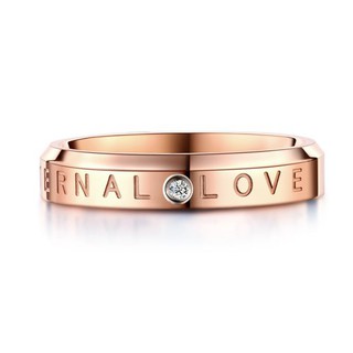 Nhẫn Nam Nữ Unisex Bilyshop Khắc Chữ Eternal Love Đính Viên Đá Titan Ko Đen Ko Ngứa TT 2223