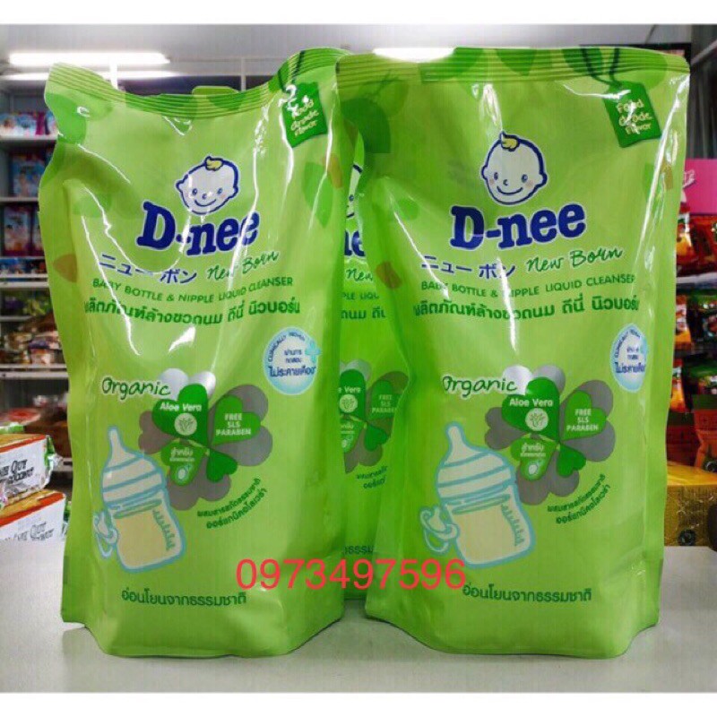 [ Organic Mới] Nước Rửa Bình Sữa Dnee Rửa Rau Củ Quả Thái Lan 600ml