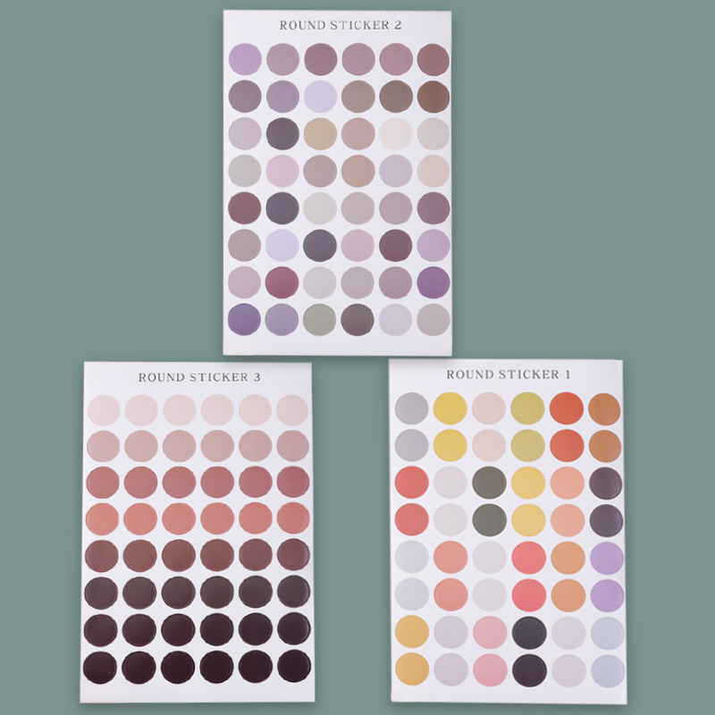 Miếng Dán Trang Trí Sổ Tay Hình Tròn Nhiều Màu Sắc