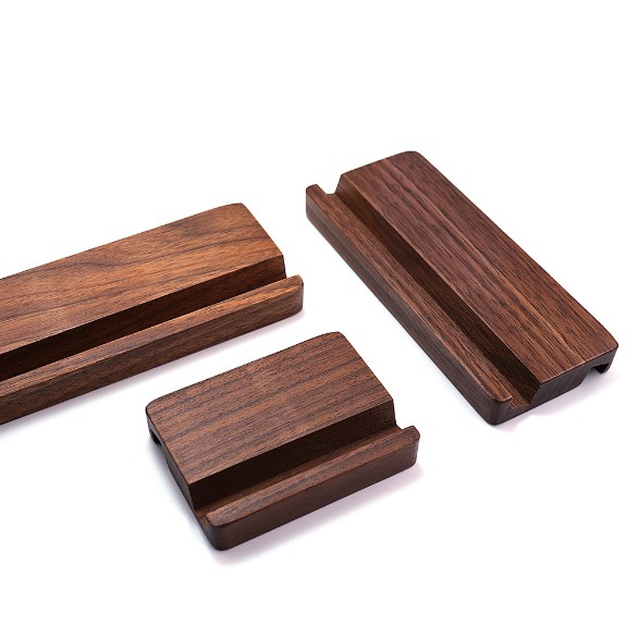 Giá đỡ gỗ óc chó đen cao cấp cho điện thoại - Kệ để smartphone xem phim chống trượt nhiều kích thước | BigBuy360 - bigbuy360.vn