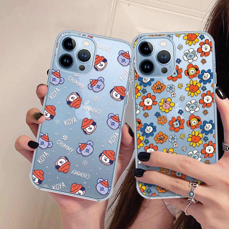 Ốp Điện Thoại Mềm Trong Suốt Họa Tiết Bts Bt21 Cho IPhone 11/12/13Pro Max/8/7 Plus/X/XS/SE 2020
