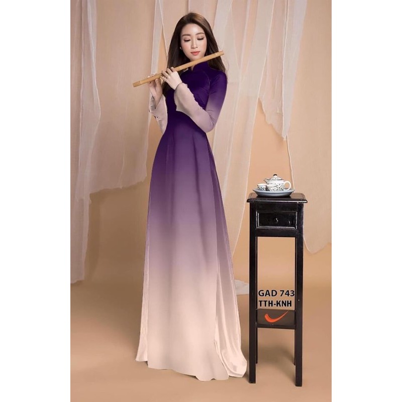 Vải áo dài màu ombre