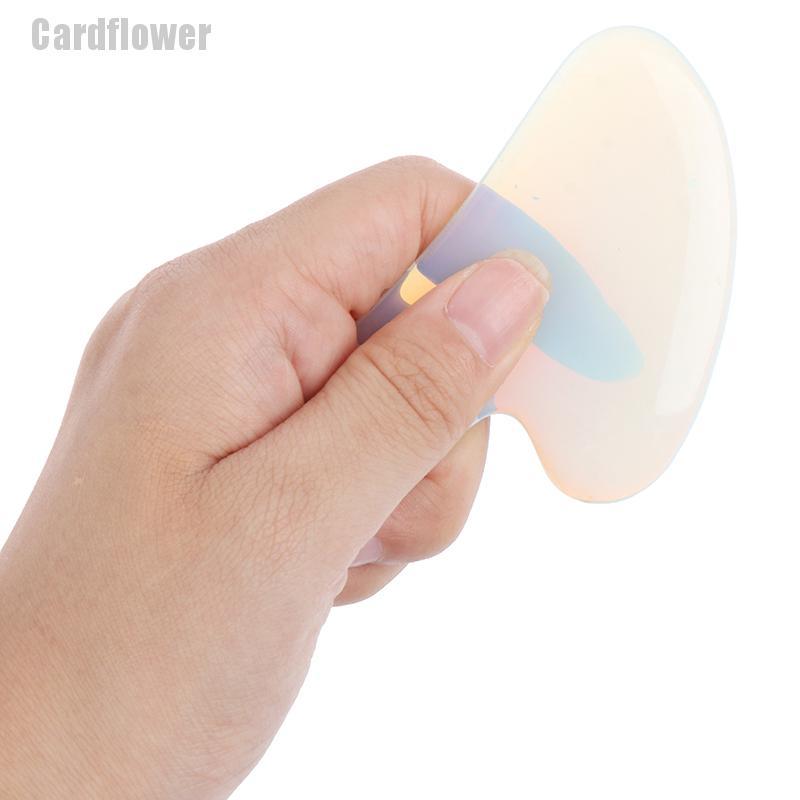 【CAD】1X Guasha Board Opalite Stone Scraper Massage Tool Heart Shaped Massage Pressure@#818