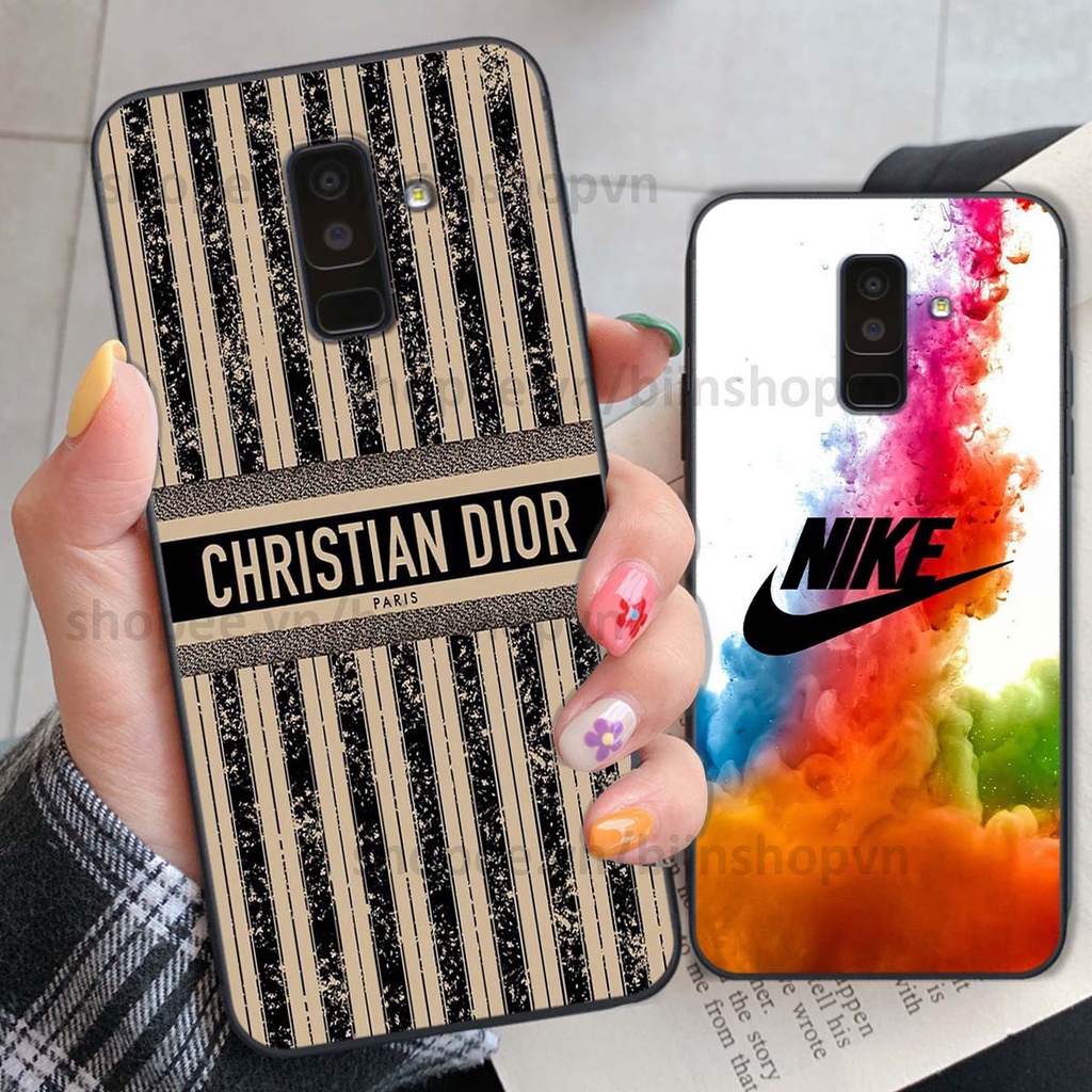 Ốp Samsung J8 in hình thương hiệu nhiều màu sắc thể thao cá tính thời trang