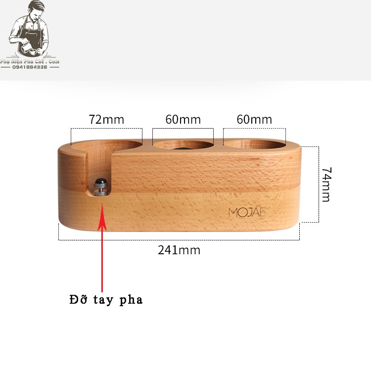 Kệ Gỗ Lót Cục Nén Cà Phê - Tamper Base