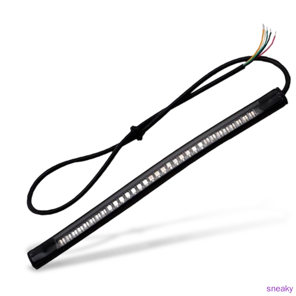 Motorcycle 48 LED Daytime Running Light Strip Rear Brake Taillight with PC Housing Beach Cart Stop Lamp Motorbike Accessories sneaky