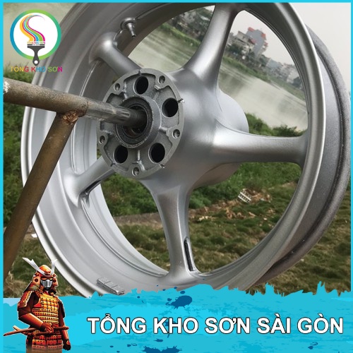 Bình sơn xịt Samurai - Chai son mà u bạc 124 Màu tiêu chuẩn dành cho sơ n xe máy oto